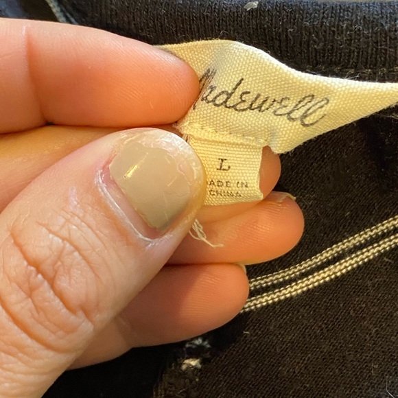 Madewell Black/White Horizontal Striped Tank Mini Dress Size: Large - Picture 3 of 5